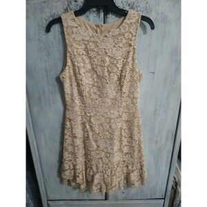 Altar's State Lace Ruffled Sleeveless Dress Md Boho Cottage Core Feminine